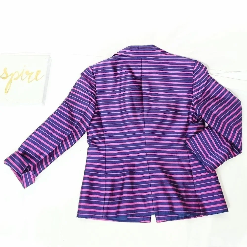 Talbots Silk Grace Doupioni Blazer Jacket